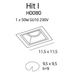 Hit I oprawa podtynkowa H0080 MaxLight