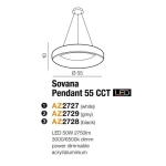 Lampa wisząca Sovana Pendant 55 CCT + Remote Control (black) AZ2728 z pilotem AZZARDO