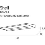 kinkiecik Shelf kinkiet W0213 MaxLight