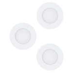 FUEVA 1 Oprawa wpuszczana LED 2,8W 3000K biały 8,5cm IP44 łazienkowa 3-PAK 98633 EGLO