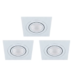 AREITIO Oprawa stropowa GU10 LED aluminium szczotkowane zestaw 3 szt 98637 EGLO