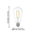 Żarówka LED E27 6W 2700K ST64 806 lm Sterowana Smart Home Connect-Z 12227 EGLO