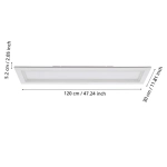 PADROGIANO-Z Plafon LED RGB+TW biały 120x30 cm oprawa sufitowa Smart Home 900485 EGLO