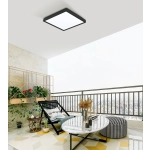 ARGOLIS 2 Plafon LED 28,5 x 28,5 cm czarny IP44 oprawa natynkowa 900281 EGLO