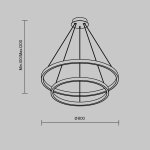 Lampa wisząca Rim MOD058PL-L74BSK Maytoni - zdjęcie dodatkowe 4
