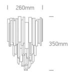 kinkiecik.pl Urla K 60132 dekoracyjny mosiężny kinkiet E14 2x8W 100-240V ONE LIGHT