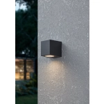 JABAGA lampa ścienna kinkiet zewnętrzny GU10 LED czarny IP44 900275 EGLO