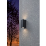 JABAGA lampa ścienna kinkiet zewnętrzny 2XGU10 LED czarny IP44 900276 EGLO