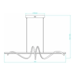 Lampa wisząca Serpent złoty malowany 339701-09 Reality