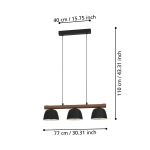 SHERBURN Lampa wisząca 43739 EGLO