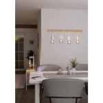 TOWNSHEND Lampa wisząca 4xE27 biała 43704 EGLO