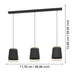 CAMALOZA Lampa wisząca 390186 EGLO