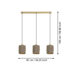 COROJAL Lampa wisząca 390207 EGLO