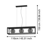 ARANGONA Lampa wisząca 390215 EGLO