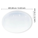FRANIA-S Plafon łazienkowy LED 31 cm 4000K IP44 biały lampa ścienna / sufitowa 900363 EGLO