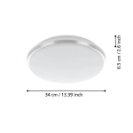 PINETTO Plafon łazienkowy LED 34 cm 4000K IP44 900365 EGLO