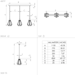ADWICKLE Lampa wisząca 43777 EGLO