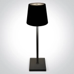 BLACK 3,5W WW TABLE LAMP RECHARGEABLE USB SOCKET IP54 DIMMABLE 61082/B ONE LIGHT