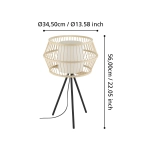 MONTERROSO Lampa stołowa 390235 EGLO
