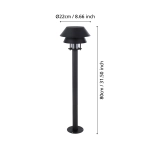 CHIAPPERA Słupek oświetleniowy E27 80 cm czarny zewnętrzna lampa stojąca 900803 EGLO