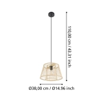 HYKEHAM Lampa wisząca 43852 EGLO