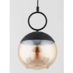 Lampa wisząca Sitro 1xE27 czarna-bursztyn 61469 ALFA