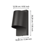 STAGNONE lampa ścienna kinkiet zewnętrzny GU10 LED czarny 900691 EGLO