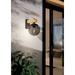 BUFALATA lampa ścienna kinkiet zewnętrzny E27 czarny/brązowy 900671 EGLO