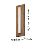 BITETTO lampa ścienna kinkiet zewnętrzny LED brązowy 900679 EGLO