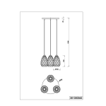Lampa wisząca ONYX – 301300342 TRIO