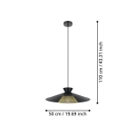 GRIZEDALE Lampa wisząca 43885 EGLO