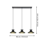 GRIZEDALE Lampa wisząca 43886 EGLO