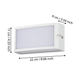 CAMARDA lampa ścienna kinkiet zewnętrzny LED 4000K biały IP54 900807 EGLO