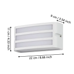 CAMARDA lampa ścienna kinkiet zewnętrzny E27 biały IP54 900809 EGLO