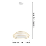 YUKU-Z Lampa wisząca 900842 EGLO