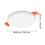 RAPITA oprawa wpuszczana LED 10 cm 3000K okrągła do zabudowy łazienkowa 900963 EGLO