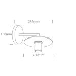 Dekoracyjna oprawa ścienna Calvi 62120A/BBS One Light