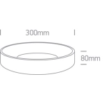 WHITE PLAFON LED 20W CCTV IP20 230V 62130N/W/V ONE LIGHT