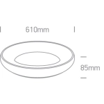 The LED Decorative Plafon 62144N/BGL/W 50W/3000K ONE LIGHT
