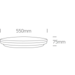 kinkiecik.pl Selina 62146/B/W czarny plafon LED 3000K 55W; nieściemnialny zasilacz LED w komplecie ONE LIGHT