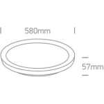The LED Decorative Plafon 62148L/BGL/W 48W/3000K ONE LIGHT
