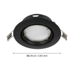 PENETO Oprawa stropowa GU10 LED czarna 900751 EGLO