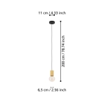 POZUETA 1 Lampa wisząca 900801 EGLO