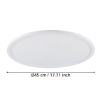 SARSINA-Z Plafon LED 2700-6500K biały 45 cm oprawa sufitowa Smart Home 900758 EGLO