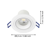 CAROSSO-Z Oprawa wpuszczana LED 5W RGB+TW okrągła biała Smart Home 900766 EGLO