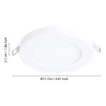 FUEVA FLEX Oprawa wpuszczana LED 5,5W 3000K biała 900932 EGLO