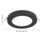 FUEVA FLEX Oprawa wpuszczana LED 5,5W 3000K czarna 900931 EGLO