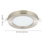 FUEVA FLEX Oprawa wpuszczana LED 5,5W 3000K nikiel 900933 EGLO