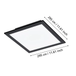 SALOBRENA 1 oprawa sufitowa 30x30 cm 4000K plafon czarny 900817 EGLO