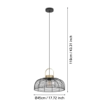 ROUNDHAM Lampa wisząca 43964 EGLO